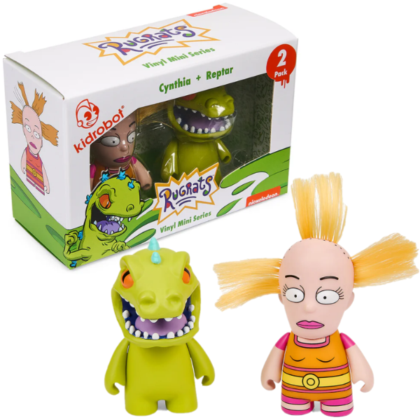Producto - Neca Kidrobot Nickelodeon Rugrats Cynthia And Reptar Mini Figuras De Vinilo