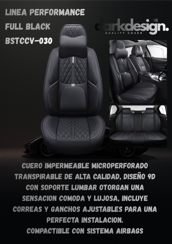 Producto - FUNDA DE CUERO ECOLOGICO DARKDESIGN PERFORMANCE FULL BLACK