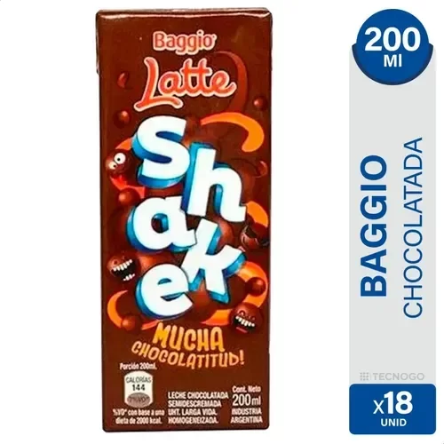 Producto - Baggio Chocolatada Shake 200 cc x 18 (cada una 344)