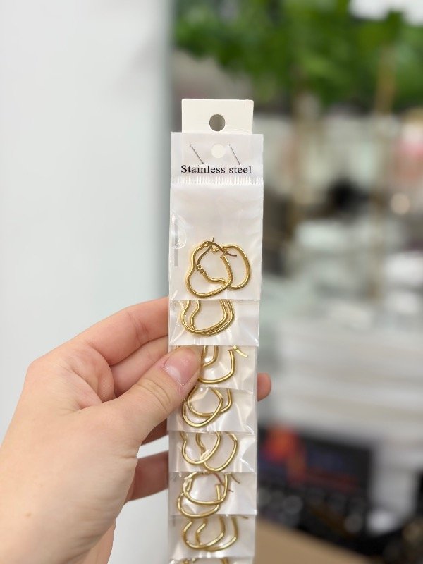 Producto - Aro corazón argolla acero dorado 18mm