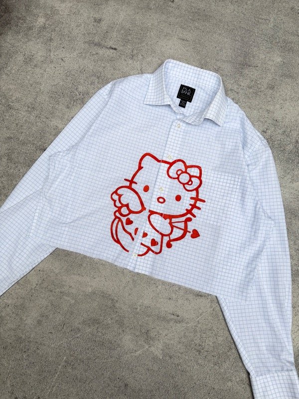 Producto - Camisa crop bank kitty T:L