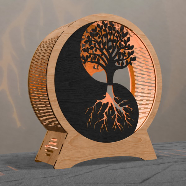 Producto - Lámpara Árbol de la Vida en Madera - Luz Cálida - 7