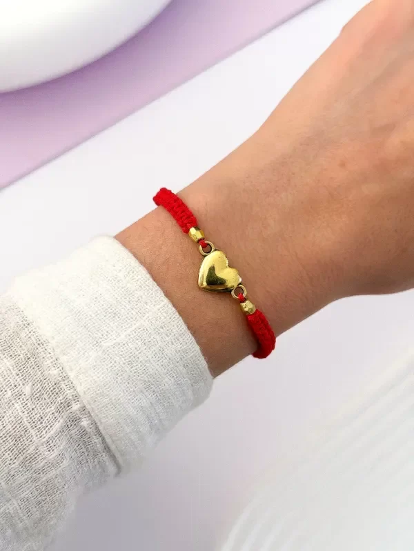 Producto - Pulserita corazón dorado