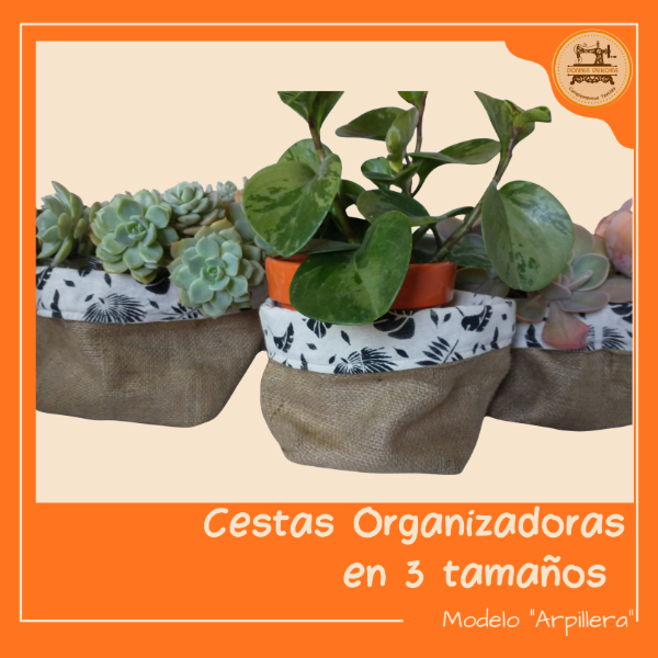 Producto - Cestos Organizadores x 3 Arpillera
