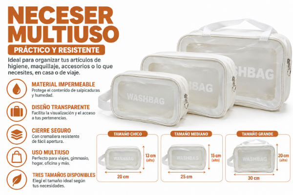 Producto - Set neceser porta cosméticos bolso - 1