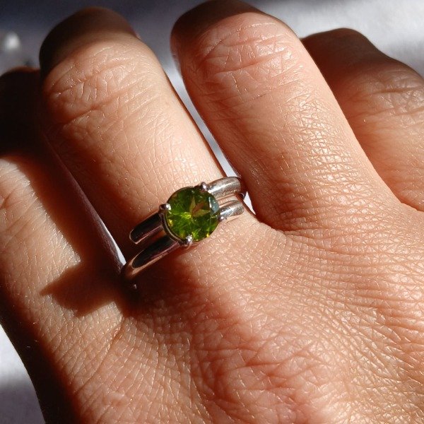 Producto - Anillo Plata 925 Peridoto Ajustable - 0
