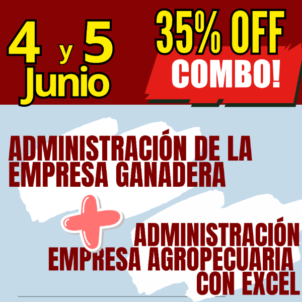 Producto - COMBO 2 CURSOS: Administración Ganadera + Gestión Agropecuaria con Excel