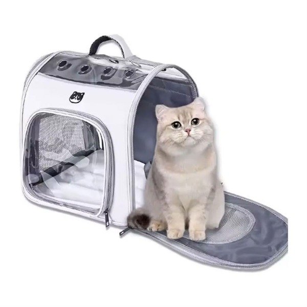 Producto - Mochila Transportadora Deutech para Gatos con Ventana Transparente 5kg