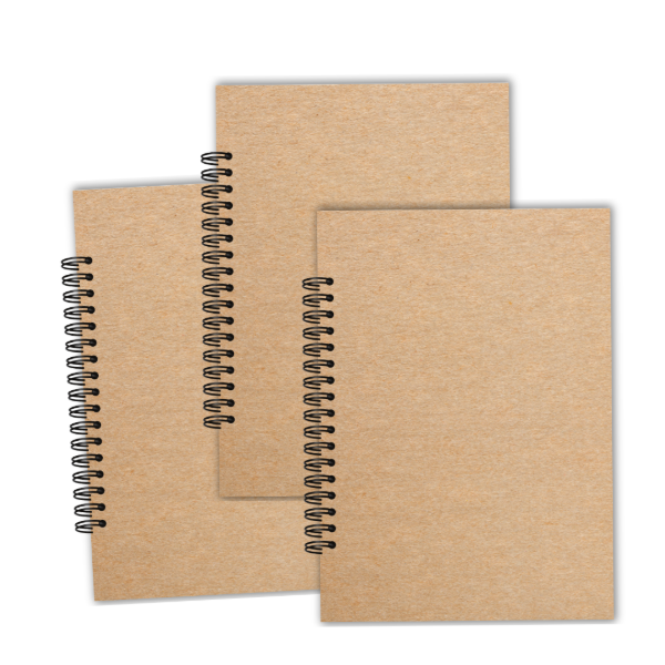 Producto - 3 Cuadernos De 50 Hojas Lisas - Tapa Flexible Kraft - 0