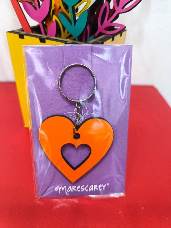 Producto - Llavero Corazón calado / Naranja Valencia - 1