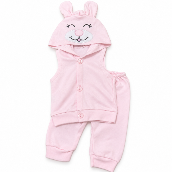 Producto - Chaleco y pantalones osita rosa - 0