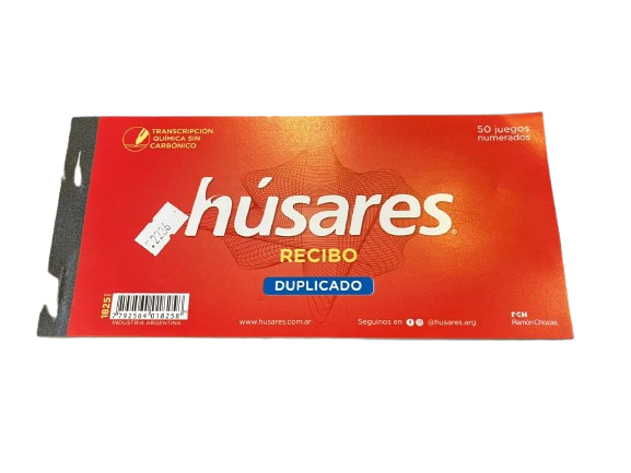 Producto - TALONARIO DE RECIBO HÚSARES 1825