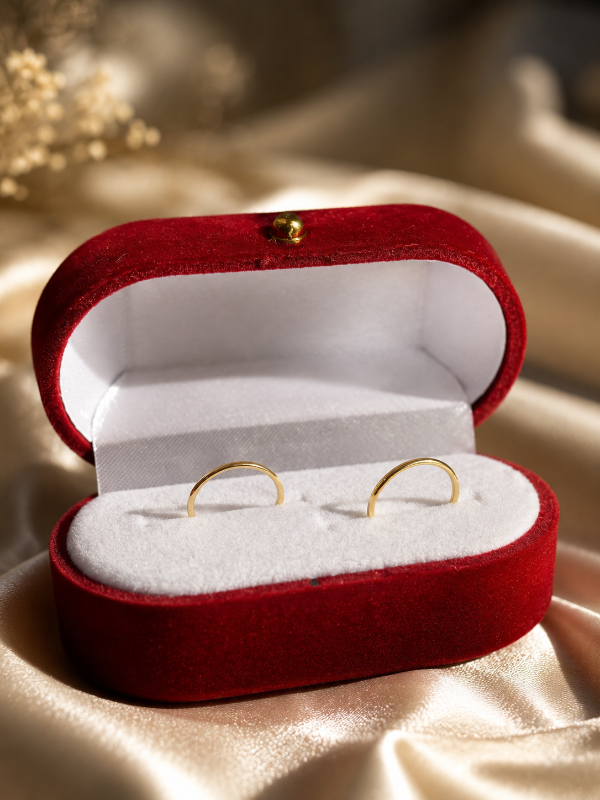 Producto - Aros argollas lisas de oro 18k