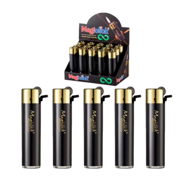 Producto - ENCENDEDOR MAGICLICK ECO ROUND BLACK/GOLD