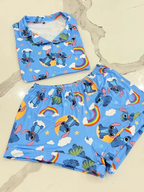 Producto - Pijama Camisero Stitch arcoiris
