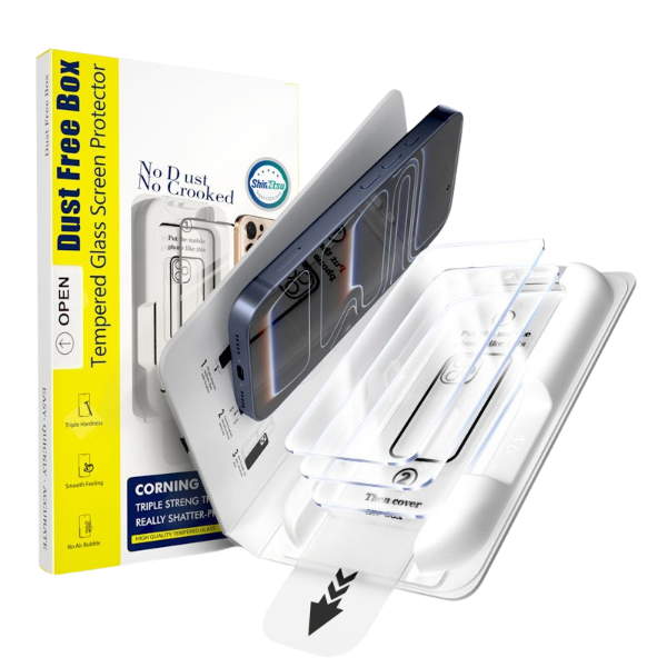 Producto - Vidrio Templado iPhone 16  PRO Con Caja Colocadora 9h 9d