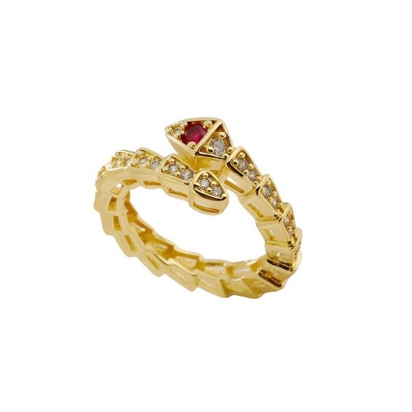 Producto - Anillo linea BV Importado Gold Cubic Snake regulable