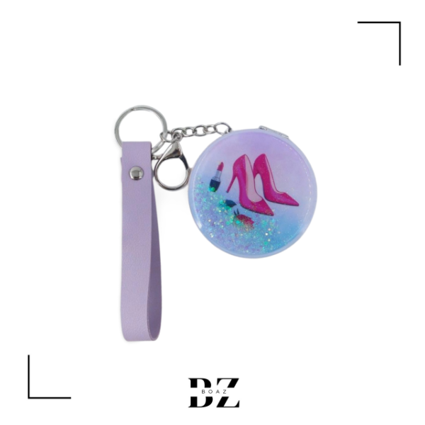 Producto - ESPEJO DE CARTERA Y LLAVERO REDONDO ESTAMPADO X PCS - 1910-10