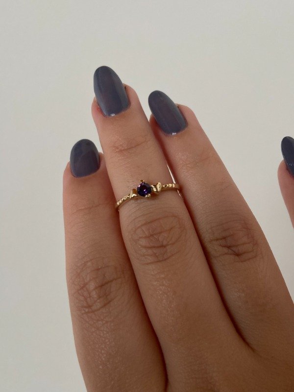 Producto - Anillo enchapado 4 - Talle 17 Violeta