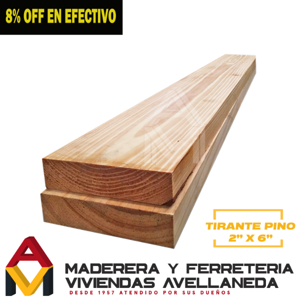 Producto - Tirante pino 2" x 6"