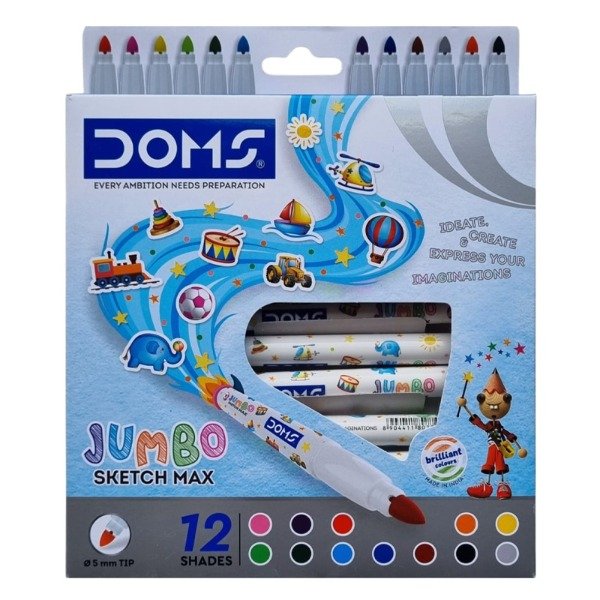 Producto - Marcador Escolar Doms Jumbo X12 Colores
