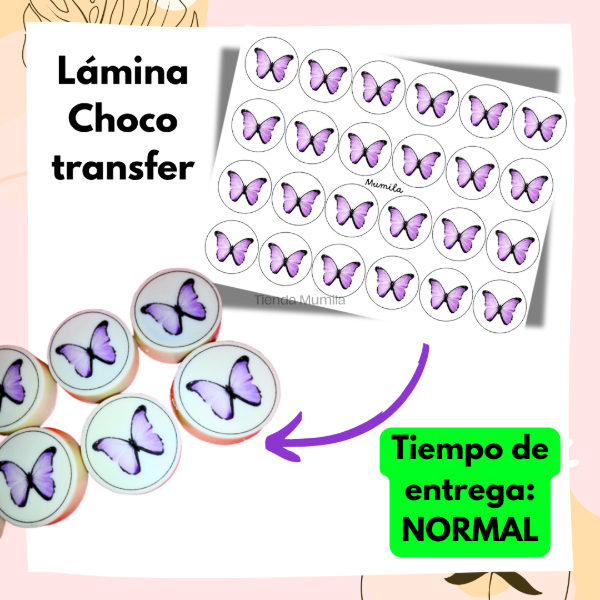 Producto - Lamina chocotransfer OREO Personalizada Entrega NORMAL