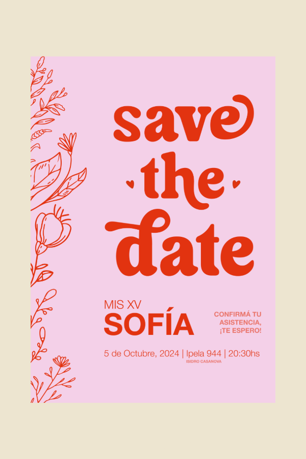 Producto - invitación digital [flores]