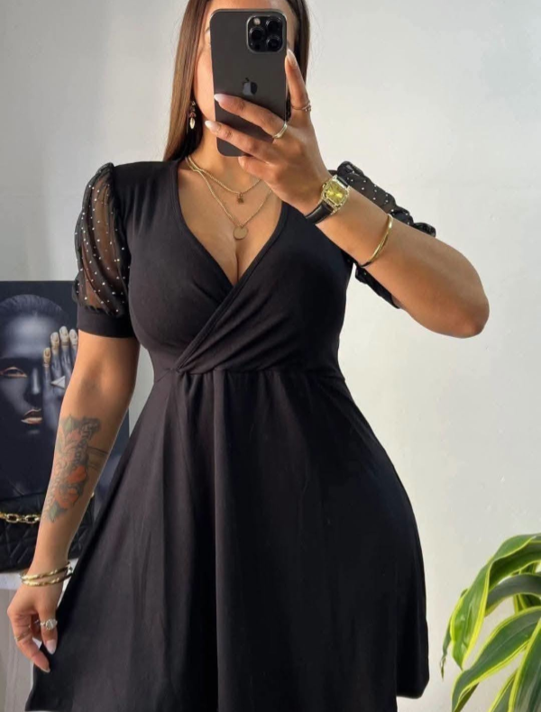 Producto - VESTIDO MODAL VISCOSA CON TUL - 0