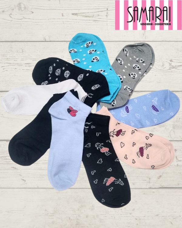 Producto - PACK X3 SOQUETES ESTAMPADOS DAMA / CABALLERO