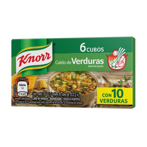 Producto - CALDO KNORR VERDURA 6 cubos
