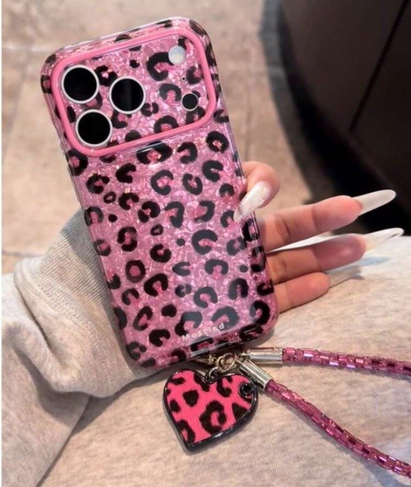 Producto - Premium tpu leopard pink + correa - 1