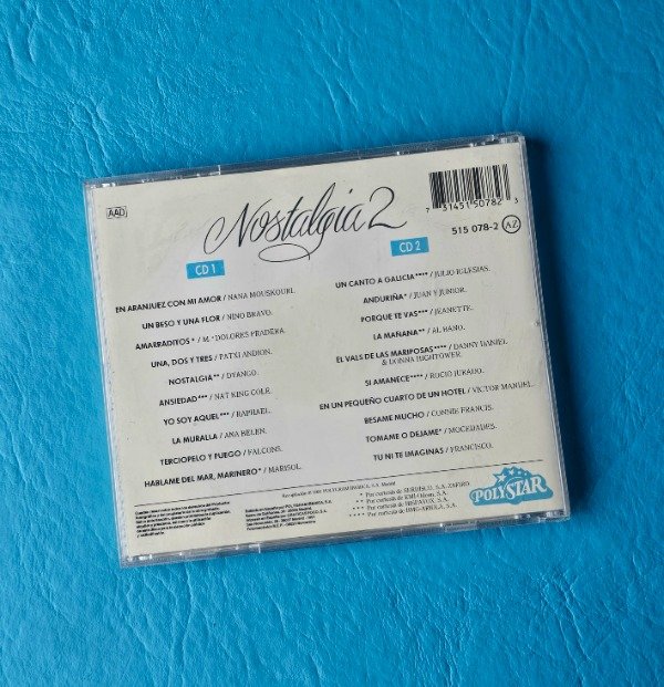 Producto - VARIOS ''Nostalgia 2 - Canciones Inolvidables'' (2 CDs/ESPAÑA) - 1