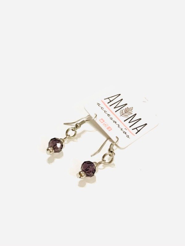 Producto - Aros CRISTAL violeta