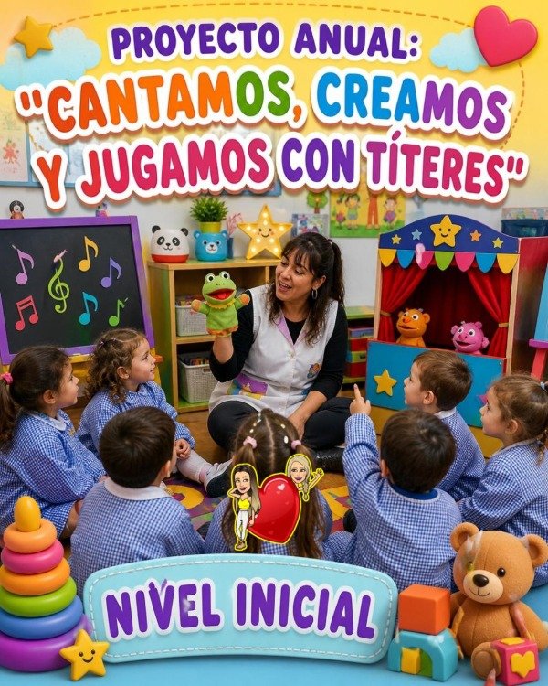 Producto - PROYECTO ANUAL. CANTAMOS CREAMOS Y JUGAMOS CON TÍTERES. NIVEL INICIAL