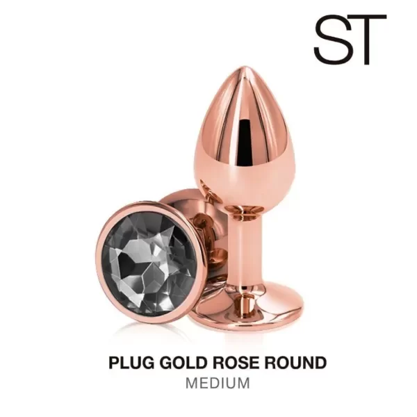 Producto - BUT ROSE GOLD PLUG MEDIUM DIAMOND BLACK - 0