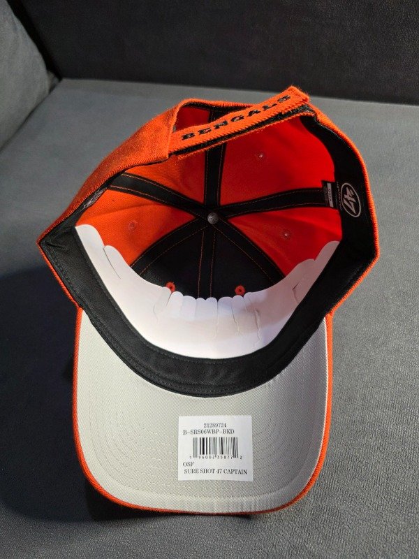 Cincinnati Bengals nfl orange 47 brand mvp adjustable velcro — imagen 4