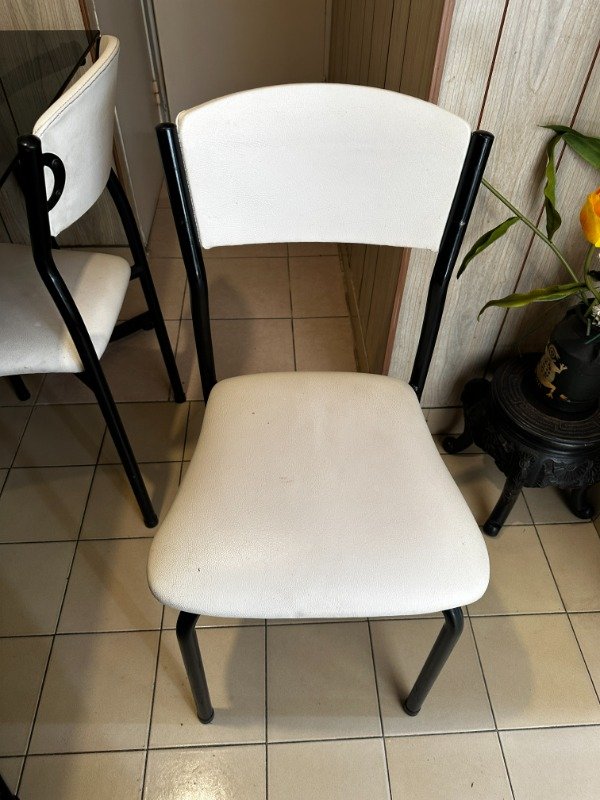 Producto - MESA VIDRIO 135x70 MIN DET C/ 6 SILLAS CAÑO TAPIZADAS #13011 - 3