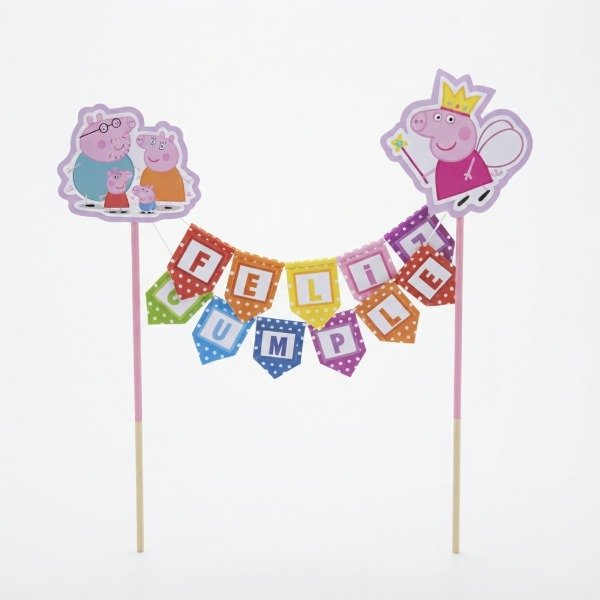 Producto - Topper banderin peppa pig - 0