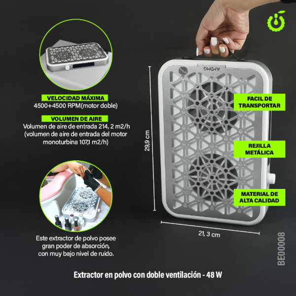 Producto - Extractor con doble ventilación cherimoya