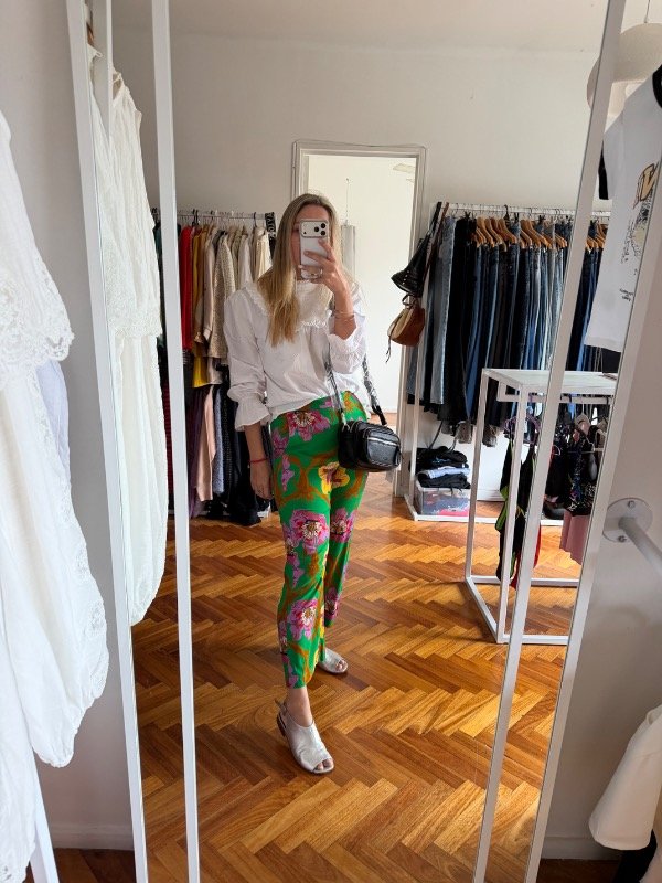 Producto - Pantalon verde Jazmin Chebar - 0