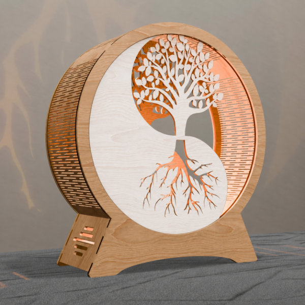 Producto - Lámpara Árbol de la Vida en Madera - Luz Cálida - 2