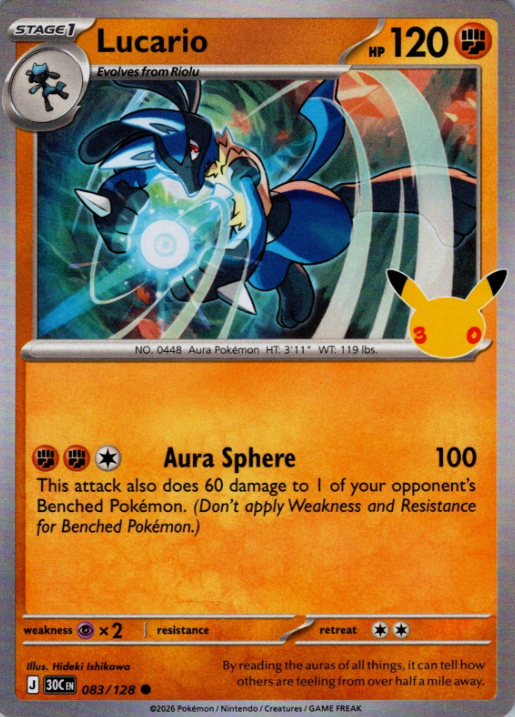 Producto - Lucario 083/128 30th Celebration