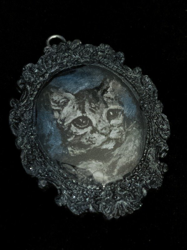 Producto - Camafeo pintura retrato gato atigrado