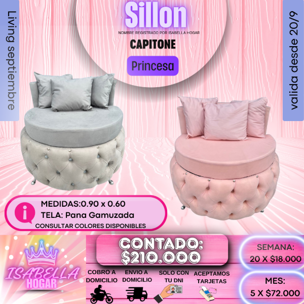 Producto - SILLON PRINCESA CAPITONE