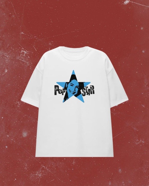 Producto - POPSTAR CELESTE - Remera Oversize