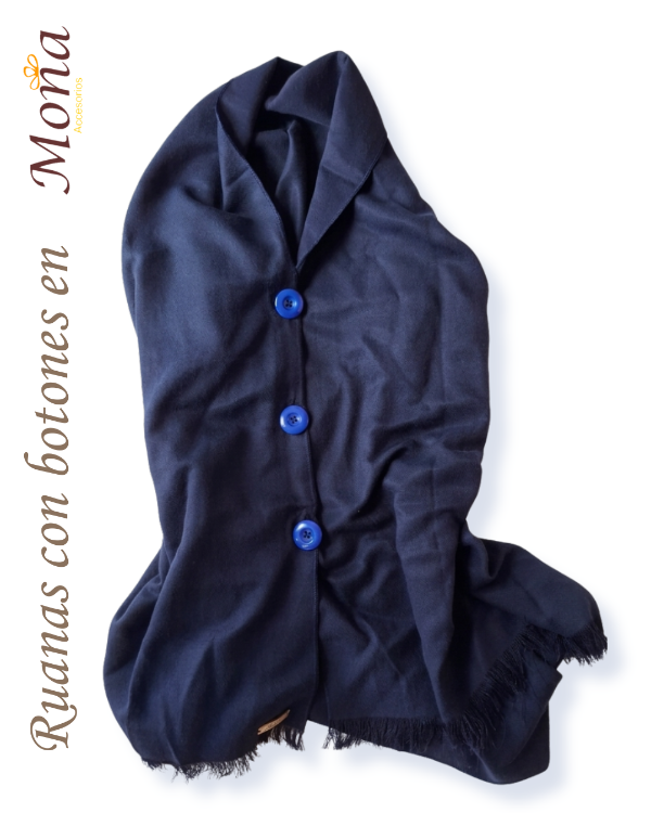 Producto - Ruana con botones lisa
