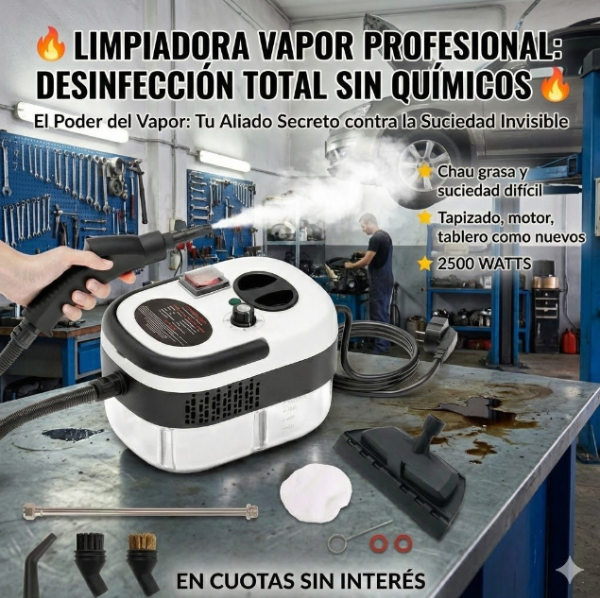 Producto - Limpiadora a vapor profesional para AUTOS 2500 WATTS