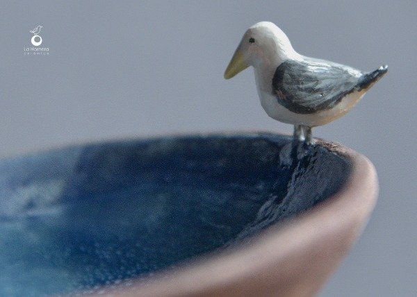 Producto - Alhajero y Cuenco de Cerámica Modelado a Mano con Gaviota - 4