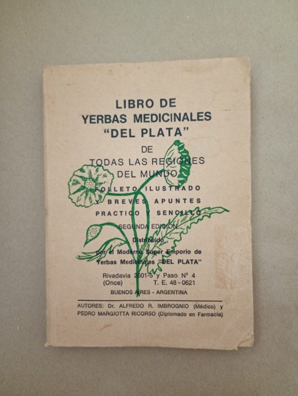 Producto - Libro de yerbas medicinales del Plata - Imbrognio Margiotta Ricorso - 1968