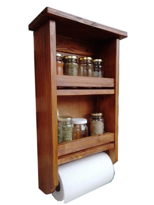 Producto - Especiero Organizador De Cocina Con Porta Rollo